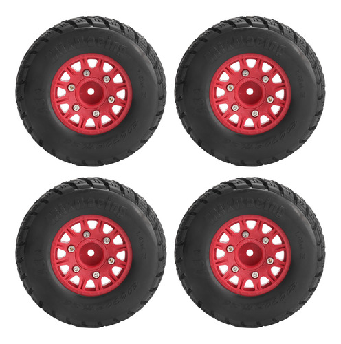 Neumáticos Para Camiones Rc Short Course, Color Rojo, 113 Mm