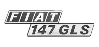 Emblema Da Tampa Traseira Fiat 147 Gls 76/86 Prata Com Preto