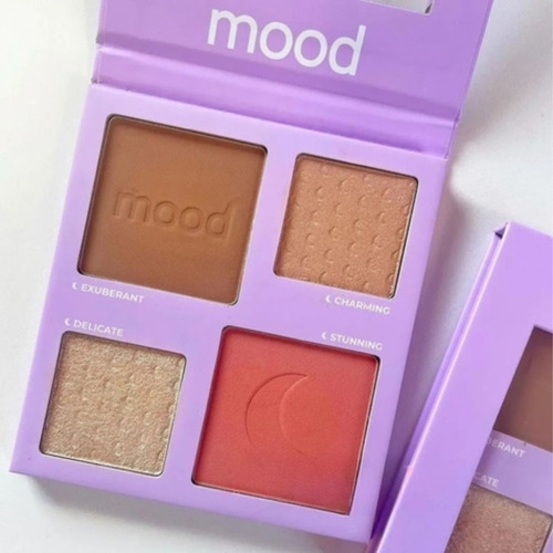 Paleta Blush Contorno E Iluminador Mood Ruby Rose