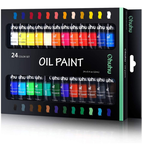 Set Pintura Óleo Ohuhu, 24 Colores De 12ml A Oil Aceite 