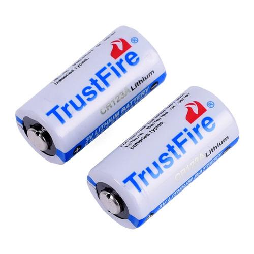 2pcs Trustfire Cr123a 16340 De La Batería De Litio Li-ion Ba