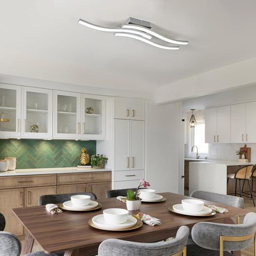 Moderna Lámpara De Techo Led Regulable Curvada Minimalista D