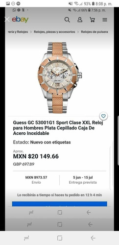 Reloj Suizo Guess Gc 53001g1 Sport Clase 