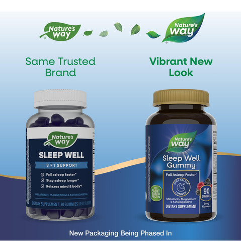 Sleep Aid Gummies Nature's Way Sleep Well Com Melatonina 90c