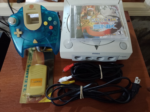 Sega Dreamcast Con Capcom Vs Snk Original Blanco (Usado)