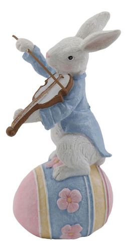 Estatuilla De Decoración De Pascua De Tocando El Violín