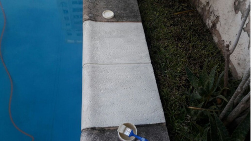 Imagen 5 de 10 de Restaurador Antideslizante Bordes Piscinas Blanco 8m2