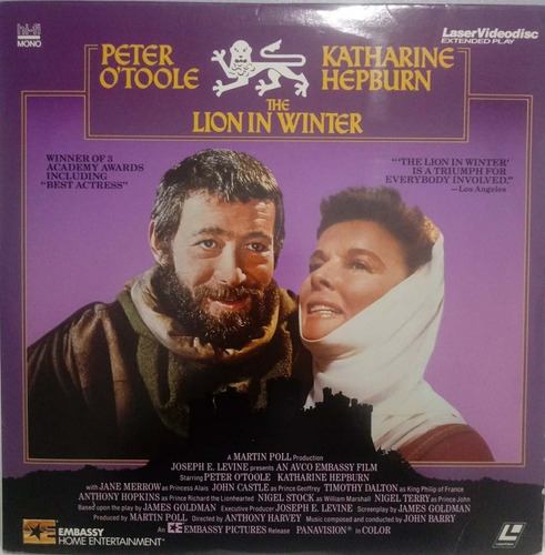 Laserdisc(2) The Lion In Winter - Peter O'toole, K. Hepburn