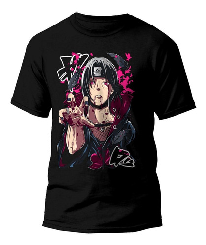 Polera Anime Naruto Itachi Uchiha Akatzuki Sharingan