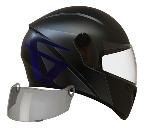 Casco Moto Vértigo V50infinity Mate+visor Repuesto Gravedadx