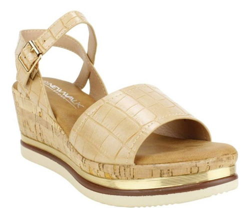 Sandalia De Fiesta New Walk Mujer Beige 825-b0055-303