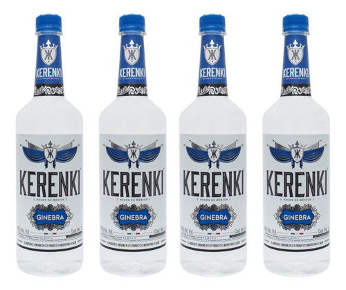 Pack De 4 Ginebra Kerenki 1 L