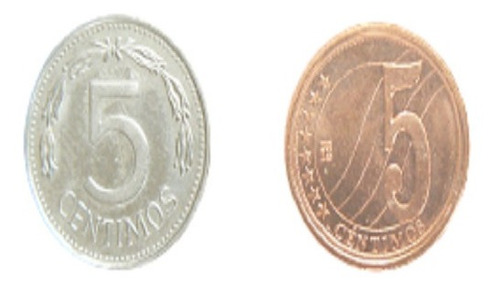 Combo 2 Monedas De 5 Céntimos Bolívar Años 1983, 2007