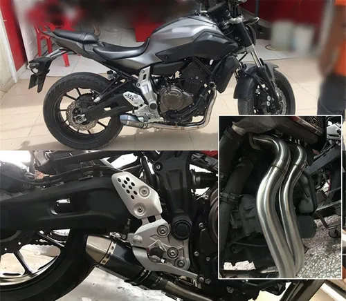 Sistema De Escape Completo Sc Para Yamaha Mt-07 Fz-07 Mt07