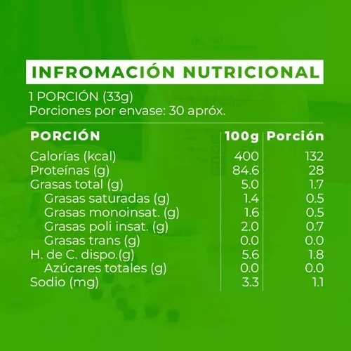Proteina Arroz Aislada Vegan 1 Kg My Green. Sin Azucar