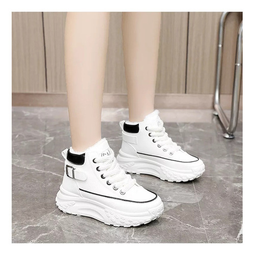 Zapatillas Altas De Mujer Con Plataforma Y Zapatos Planos