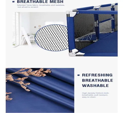 Corral De Seguridad Bebe 180 Cm. Con Aro Azul