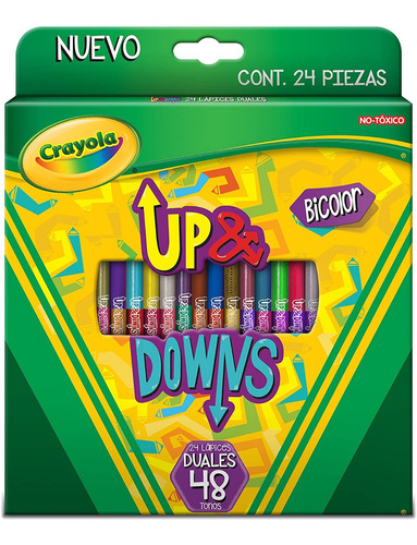 Crayola Lápices De Color Bicolor Duales Up&downs 24 Pzs *sk