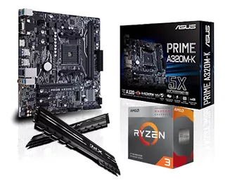 Kit Actualizacion Gamer Amd Ryzen 3 + Tarjeta A320m + 16gb