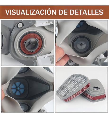 Cobbelux Máscara Protectiva Respiratoria Silicona Y Plástico