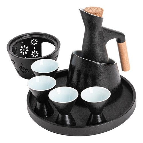 Juego De Sake De Cerámica Con Sake Japonés Más Cálida,