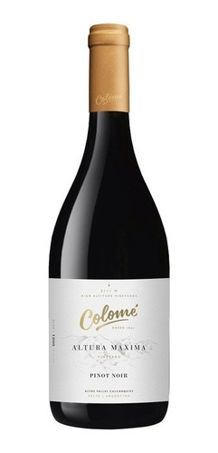 Vino Colome Pinot Noir  Altura Maxima 3111 Mts 
