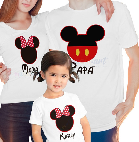 Kit Especial 4 Playeras Personalizadas Minnie Mouse Rosa