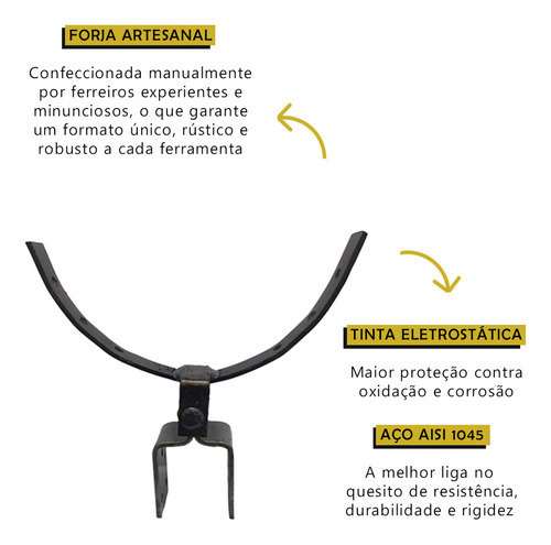 Dobradiça Para Porteira Mourão 70 Mm Forjada 6 Un Tarza