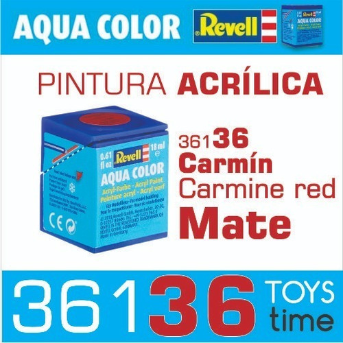 Pintura Revell Acrílica Mate Color 361 36 Carmín