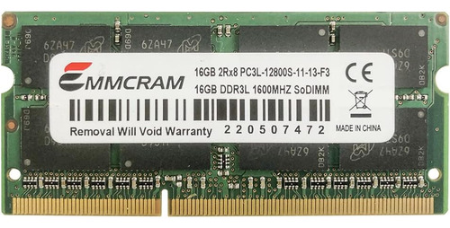 Portátil Ddr3 Ram De 16 Gb, 1600 Mhz, Sodimm, Pc3l-12800s Dd