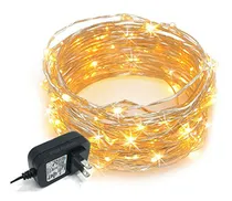 Comprar Luces De Cadena Con 100 Leds En Color Blanco Cálido, 32 Pies
