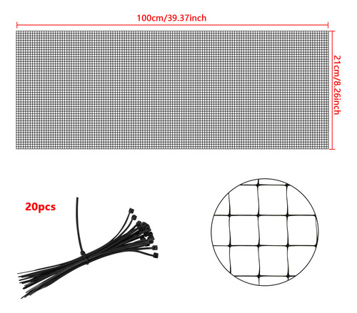 Red Para Pájaros Garden Netting De 2,1 M X 10 M Con 20 Brida