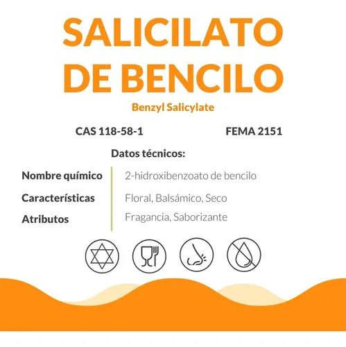 100g Salicilato Bencilo Materia Prima Fabricacion Esencias