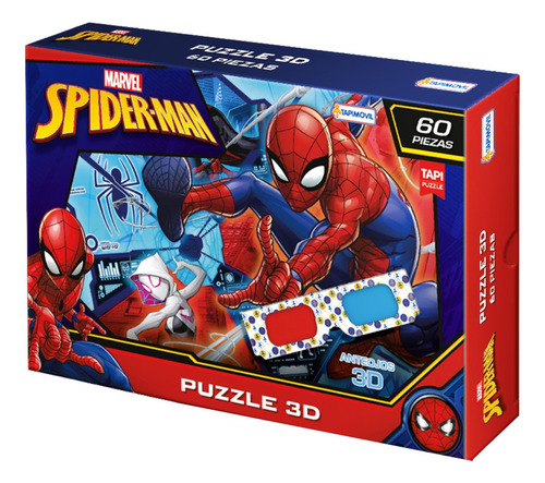 Puzzle Rompecabezas Spiderman 3d 60 Piezas Grande Marvel