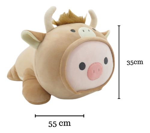 Peluche Para Regalar Grande Animalitos Suaves Smoochy Pals Toro