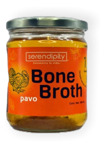 Caldo De Huesos Pavo 400ml Bone Broth Serendipity Orgánico 