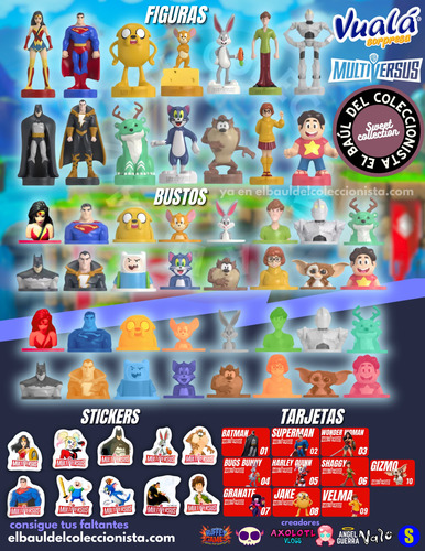 Tarjetas Multiversus Colección Completa Vualá Sorpresa (Usado)