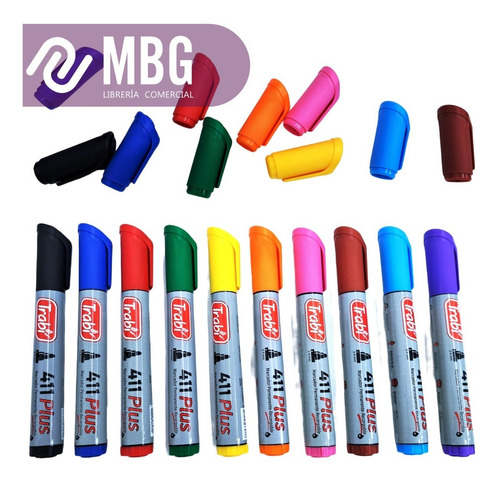 Imagen 5 de 7 de Marcador Permanente Trabi 411 Blister X 10