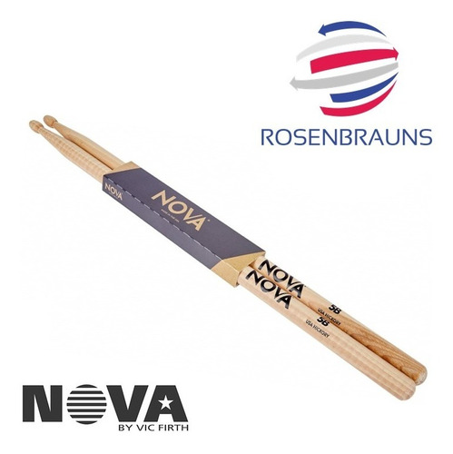 Baquetas Nova 7a 5a 5b Punta Madera Hickory (by Vic Firth)