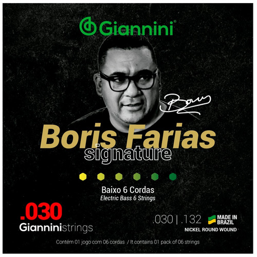 Encordoamento Boris Faria Signature Giannini Baixo 6 Cordas