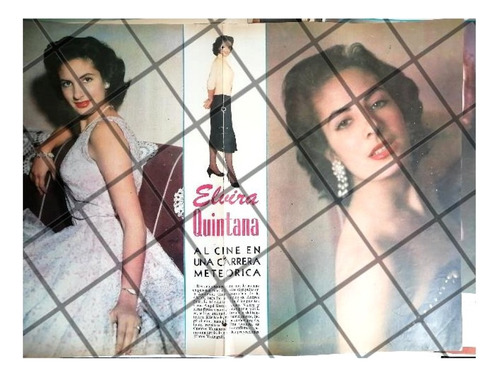 Afiche Retro. Inicios. Actriz. Elvira Quintana 1956
