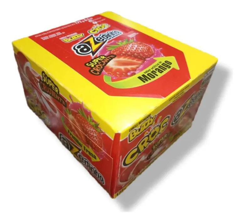 Chicle Buzzy Croc Azedinho Morango 172g