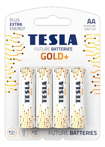 Pila Aa Tesla Gold+ Super Alcalina Blister De 4 Pilas 