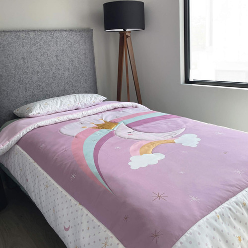 Edredon Cama Individual Inhome Kids Princesa Luna 3 Piezas