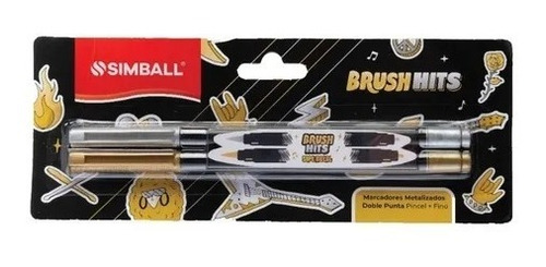 Marcadores Punta Pincel Brush Hits Soft Metal X 2 Simball