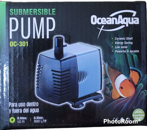 Bomba Sumergible Para Acuario Oceanaqua Oc 301 600l/h