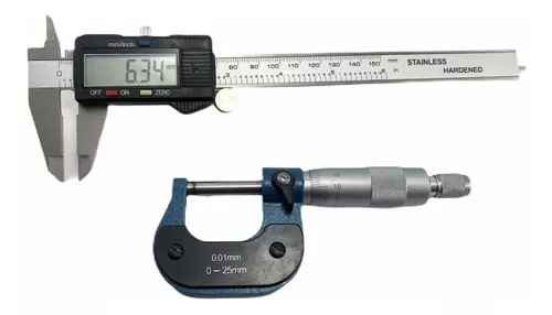 Combo Calibre Digital 150 Mm + Micrómetro 0 - 25