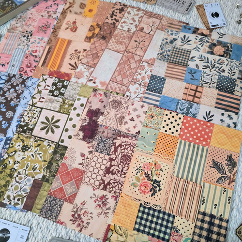 Papeles Vintage Para Scrapbook Journaling Envolver Telas X8 Beige Telas