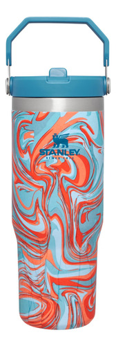 Botella Térmica Stanley Flip Straw Celeste Swirl | 887 Ml