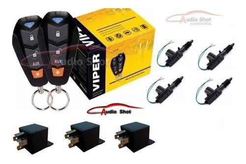 Alarma Viper 3400v + 4 Seguros Electricos + 3 Relay